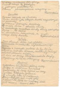 Gedichte von Grażyna Chrostowska, die sich in dem Glasbehälter befanden. © Archiv des Museums Auschwitz.