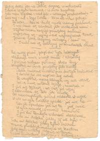 Gedicht aus dem Glasbehälter, von Zofia Górska, "Losgelöst, wie ein Komet". © Archiv des Museums Auschwitz.