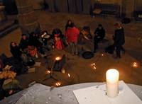 The CD being produced live at the Lichtenburg Concentration Camp Memorial, 2010. Photo: AJZ Dessau.