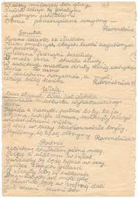 Poems by Grażyna Chrostowska, found in the glass jar. © Archive of the Auschwitz Museum.