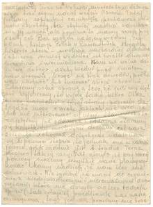 Letter IX, of 9 October 1943, page 2. © Auschwitz Museum Archive.