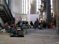 The CD being produced live at the Lichtenburg Concentration Camp Memorial, 2010. Photo: AJZ Dessau.